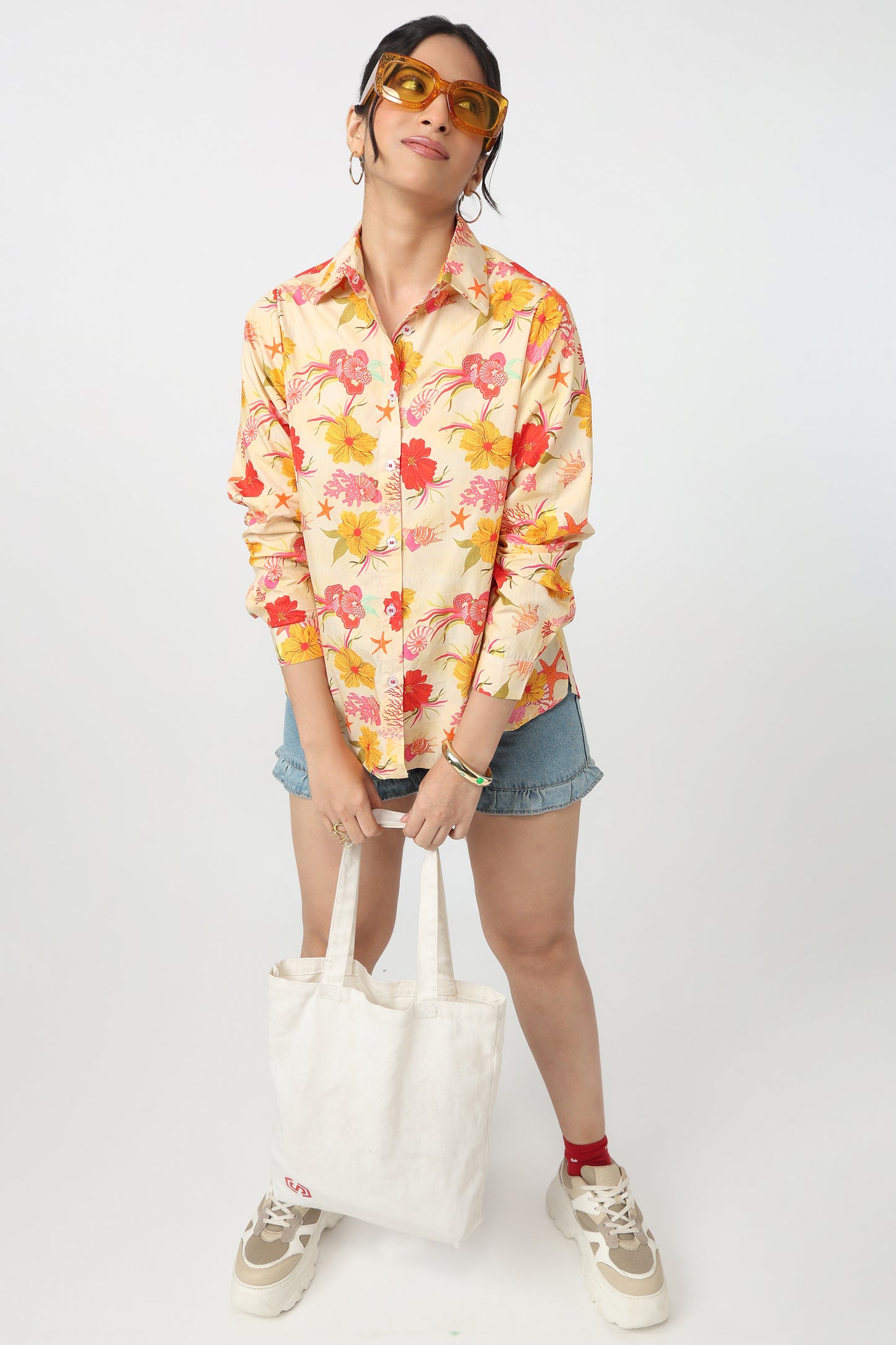 Tropical Bloom Printed Shirt