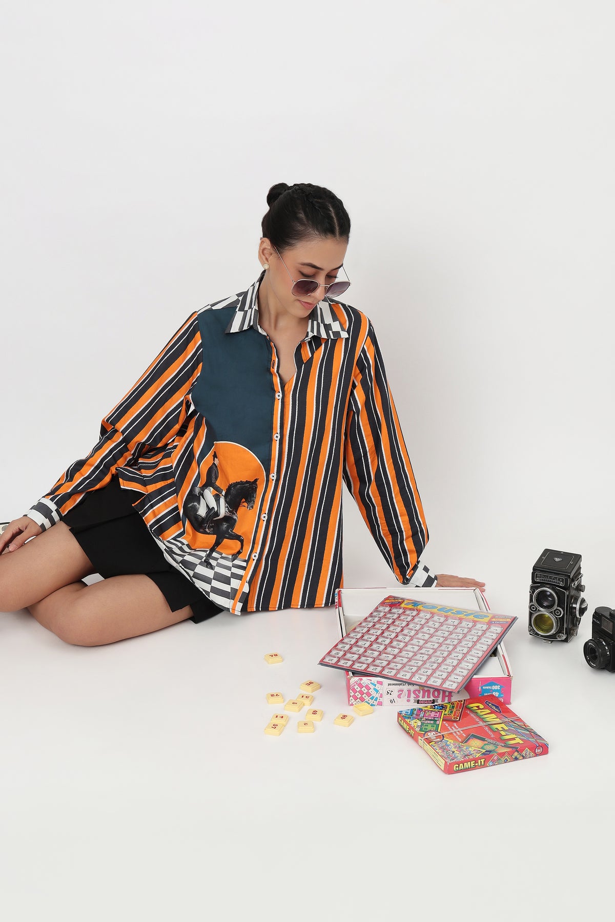 Equestrian Stripes Printed Shirt