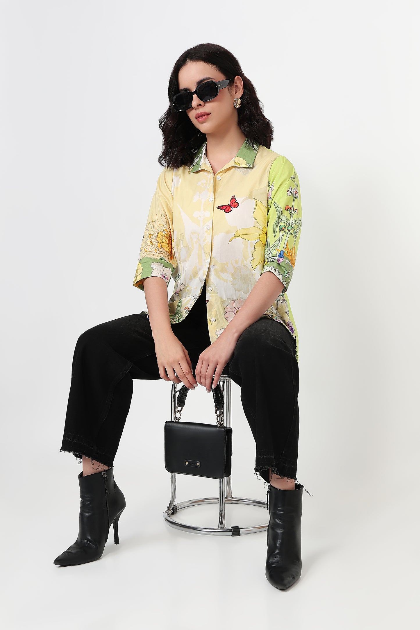 Butterfly Garden Printed Shirt
