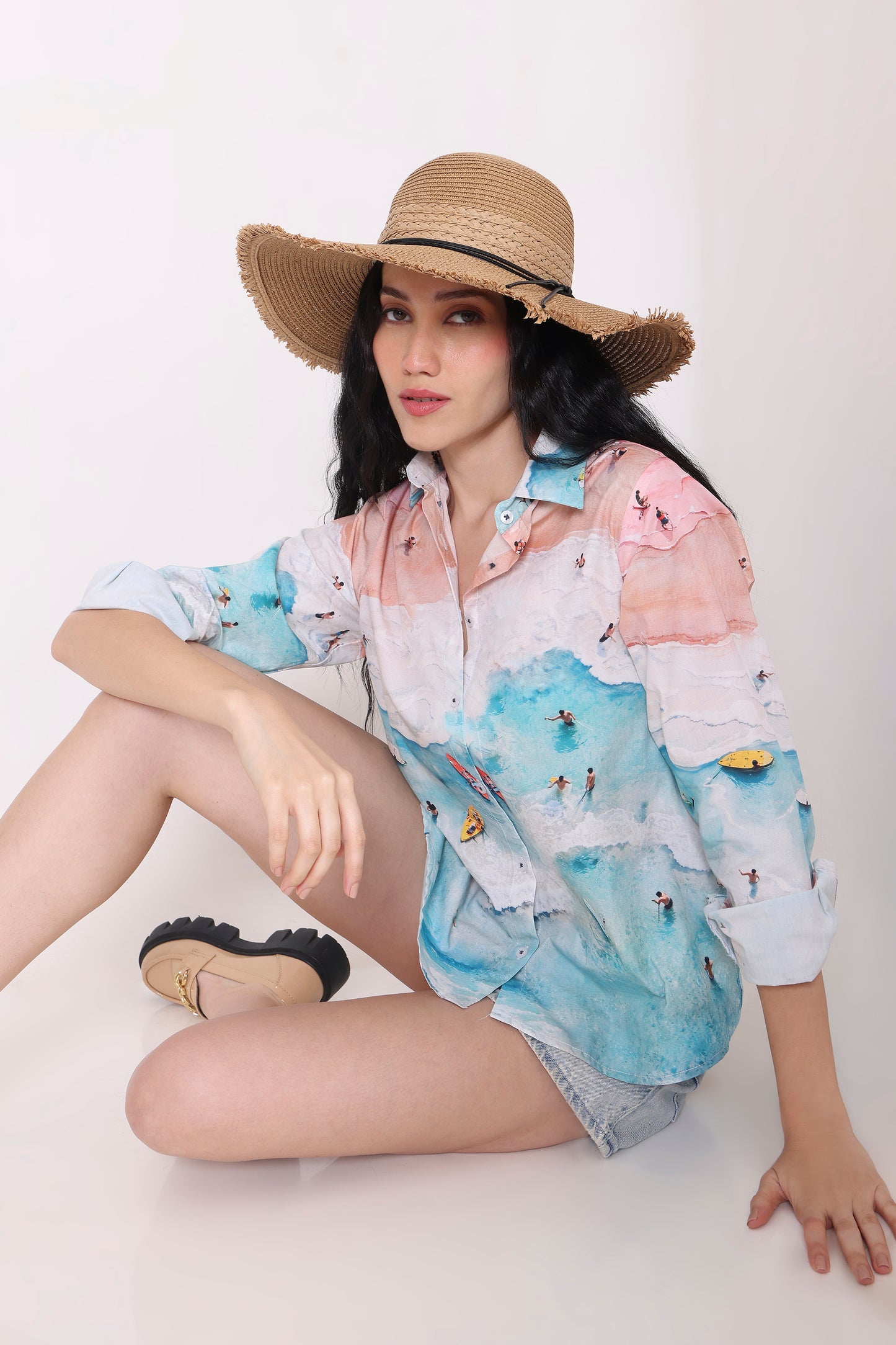 Blush Tide Beach Shirt