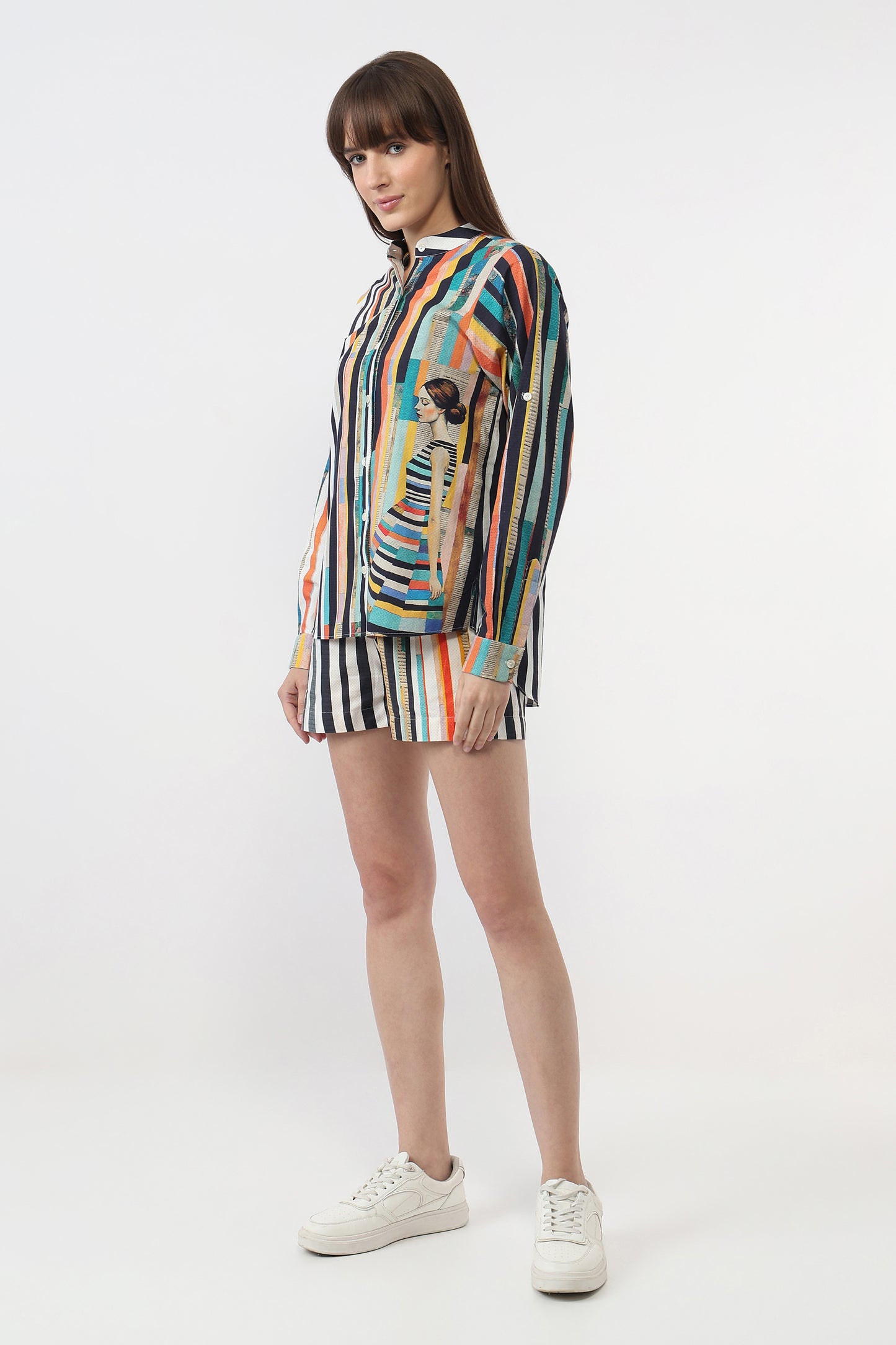 Stripes in Motion Shirt With Shorts Set