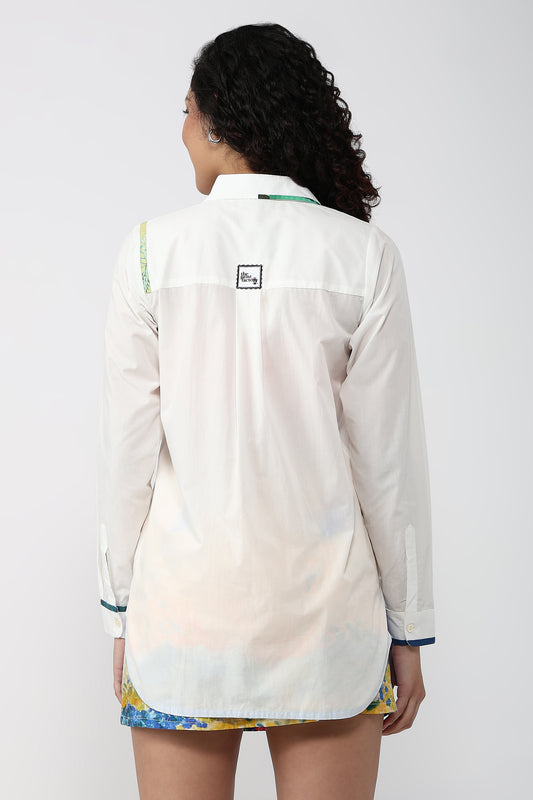 Whispers In White Shirt – printed shirt for women, view 2
