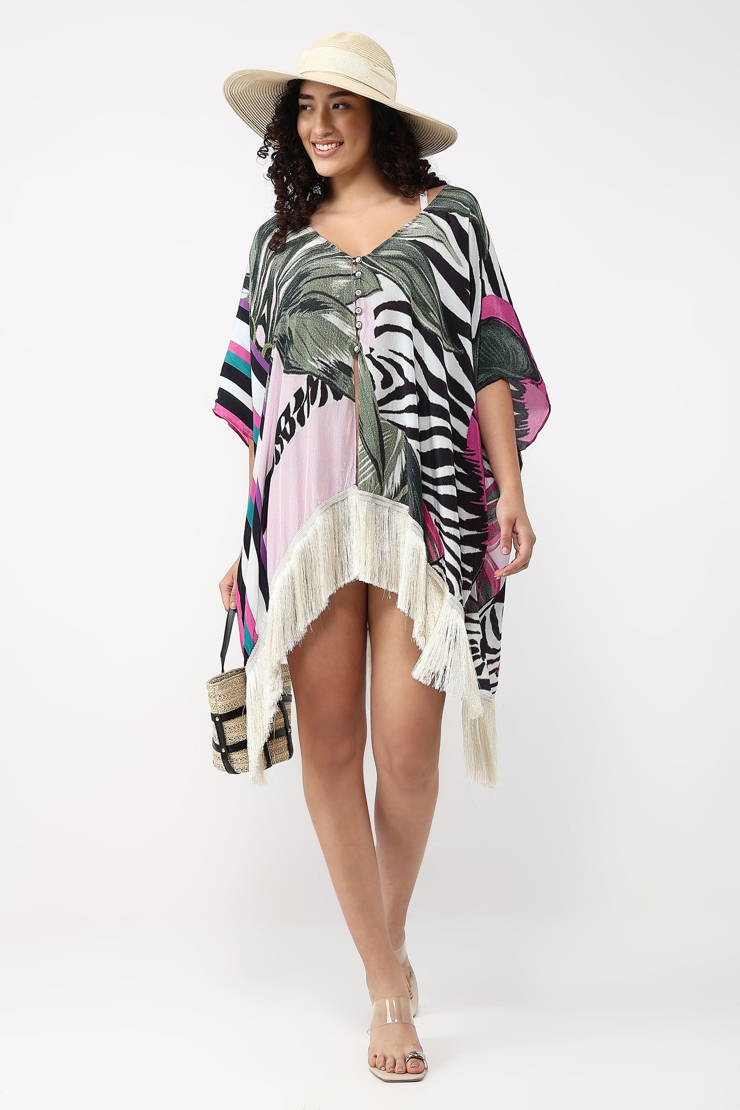 Zebra Mirage Kaftan