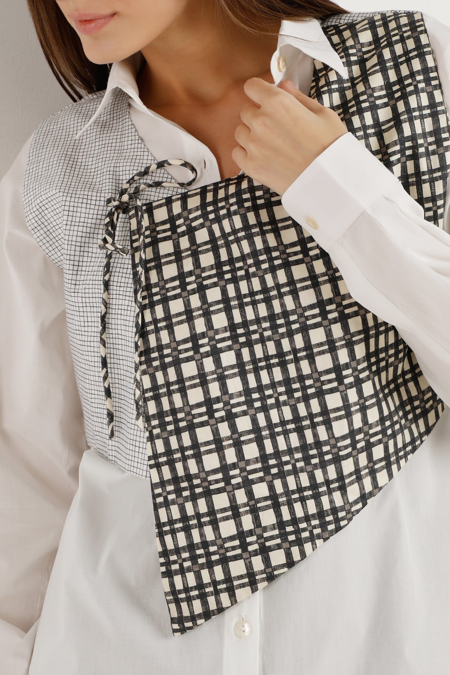 Lace Grid Fusion Shirt