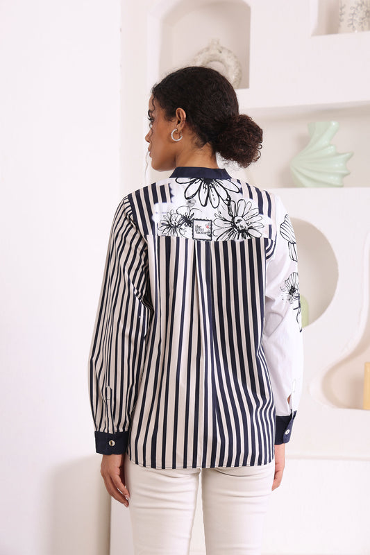 Inked Harmony Shirt – printed shirt for women, view 2
