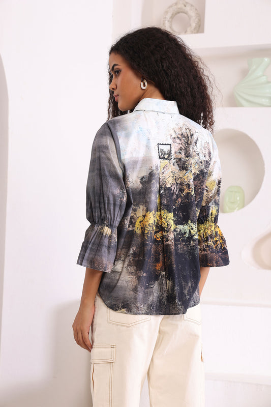 Painted Dusk Shirt – printed shirt for women, view 2