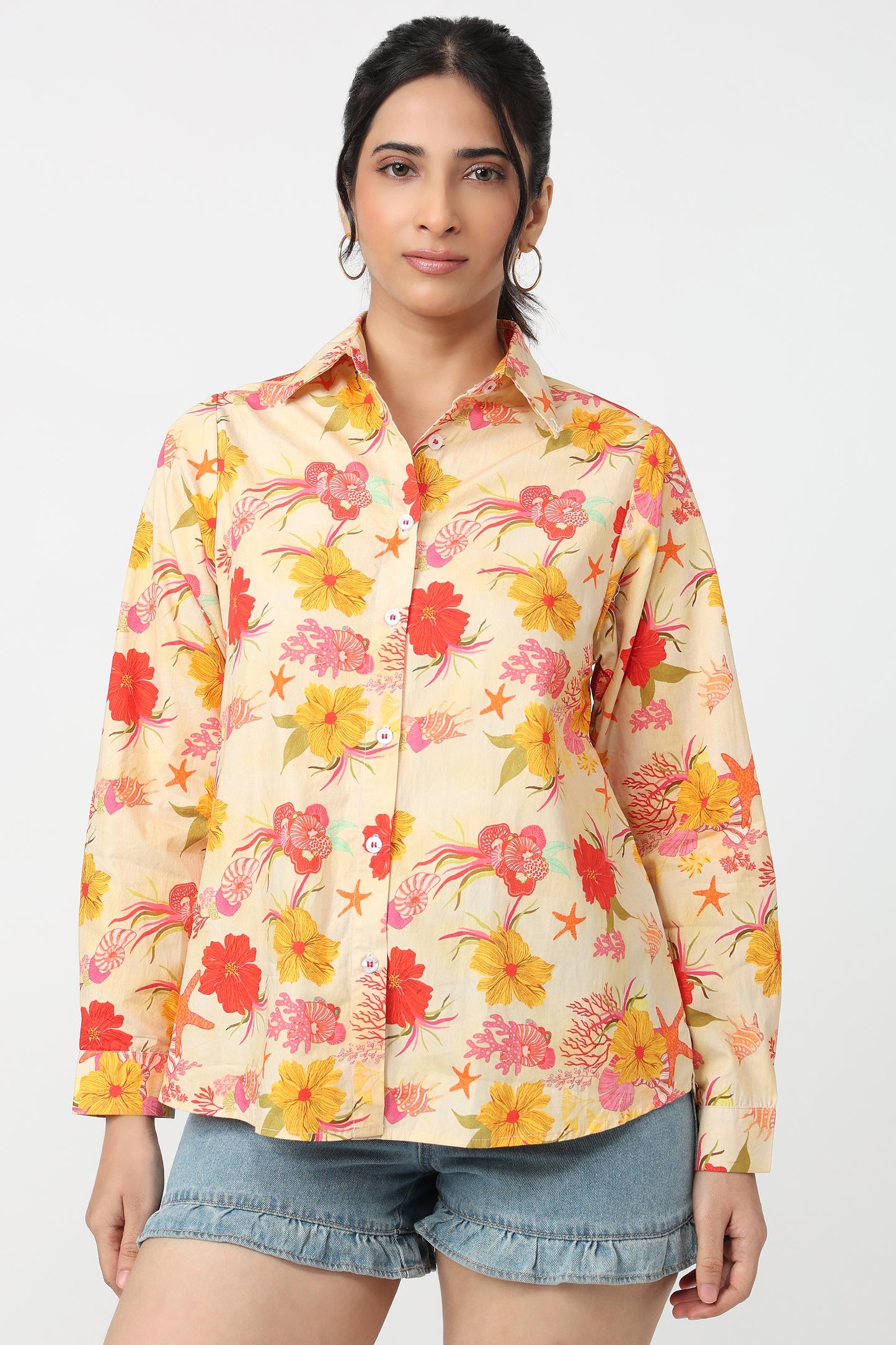 Tropical Bloom Printed Shirt