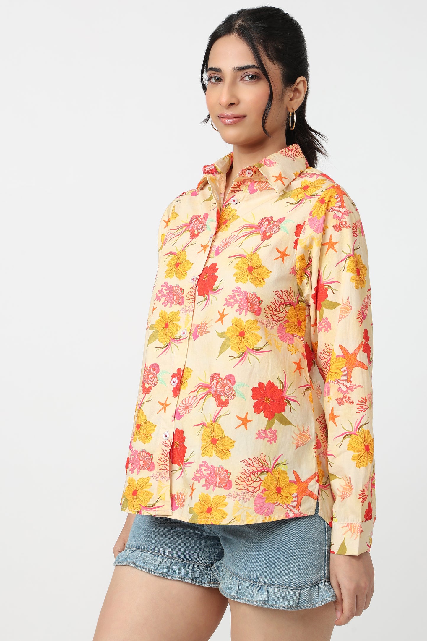 Tropical Bloom Printed Shirt