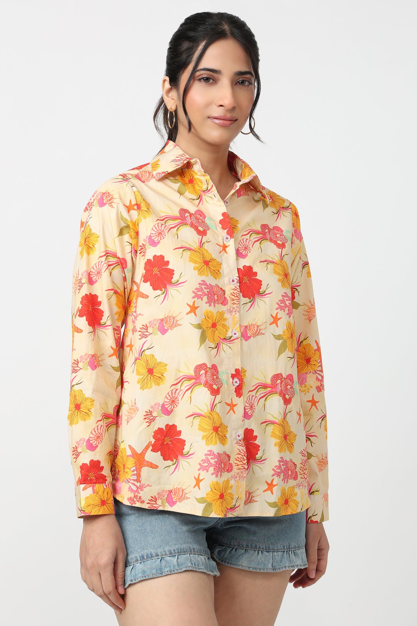 Tropical Bloom Printed Shirt