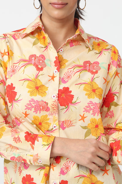 Tropical Bloom Printed Shirt