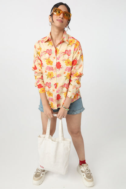 Tropical Bloom Printed Shirt