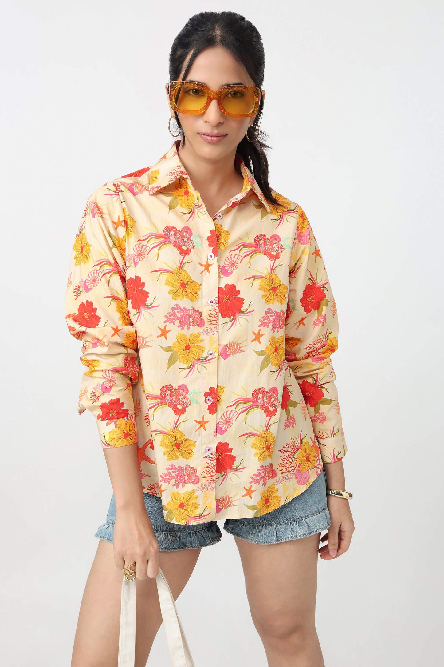 Tropical Bloom Printed Shirt