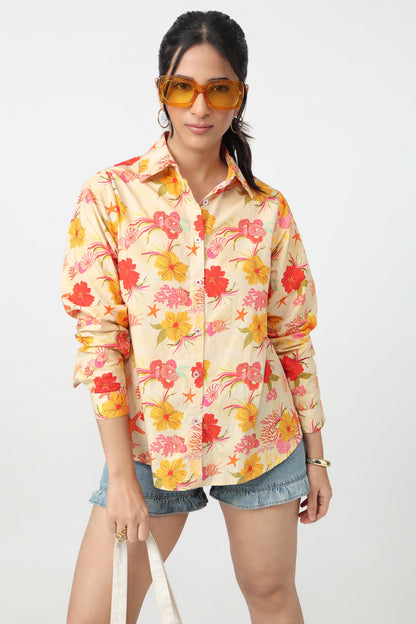 Tropical Bloom Printed Shirt