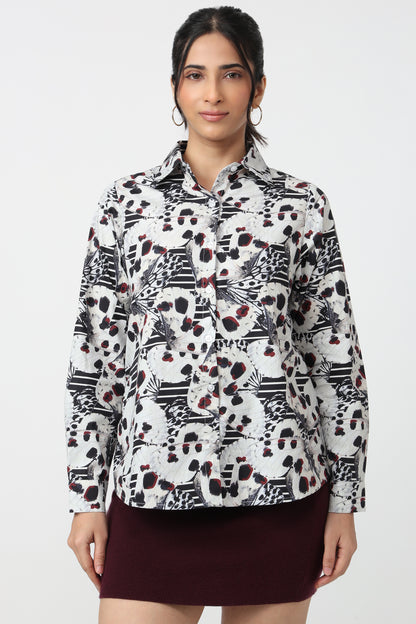 Abstract Bloom Printed Shirt