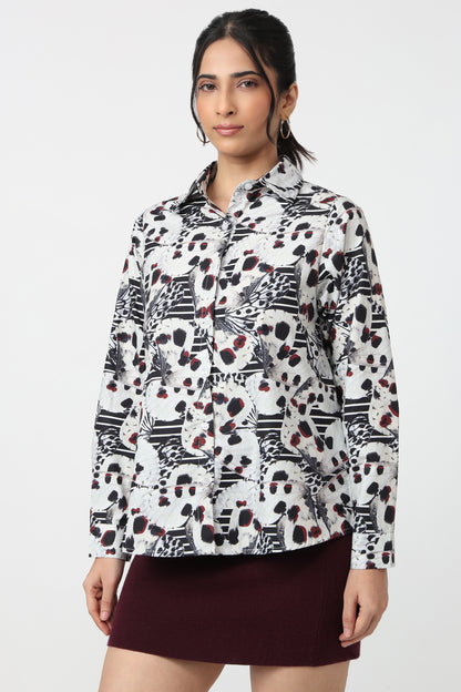 Abstract Bloom Printed Shirt