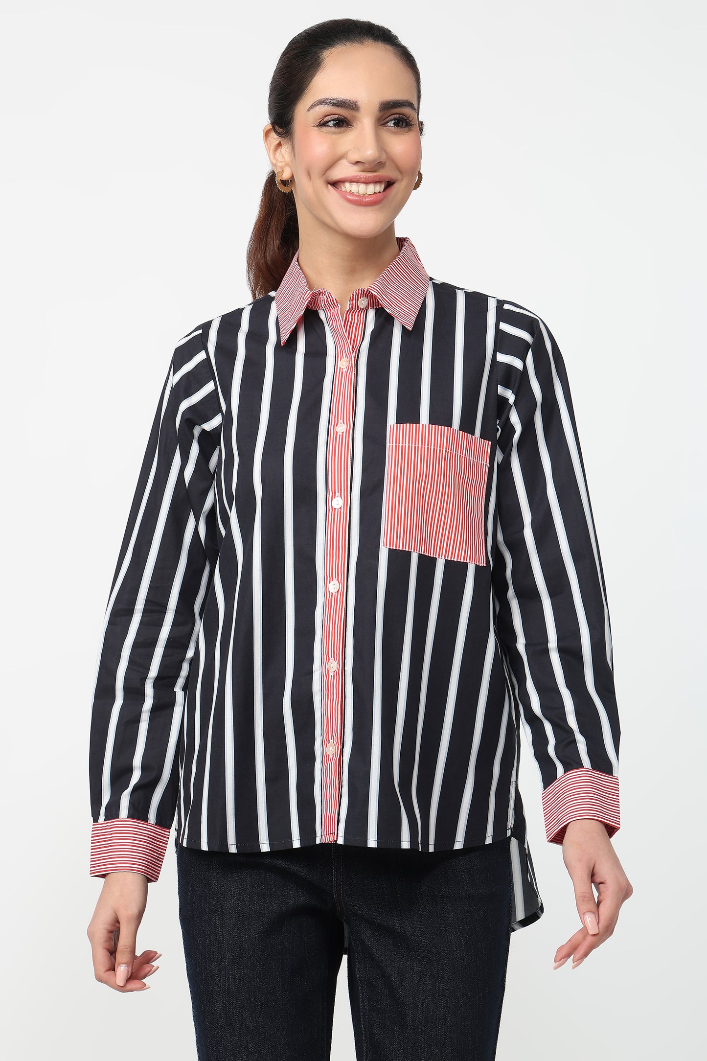 Contrast Stripe Shirt