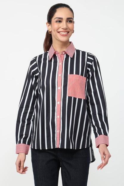 Contrast Stripe Shirt