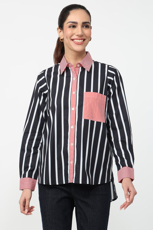 Contrast Stripe Shirt