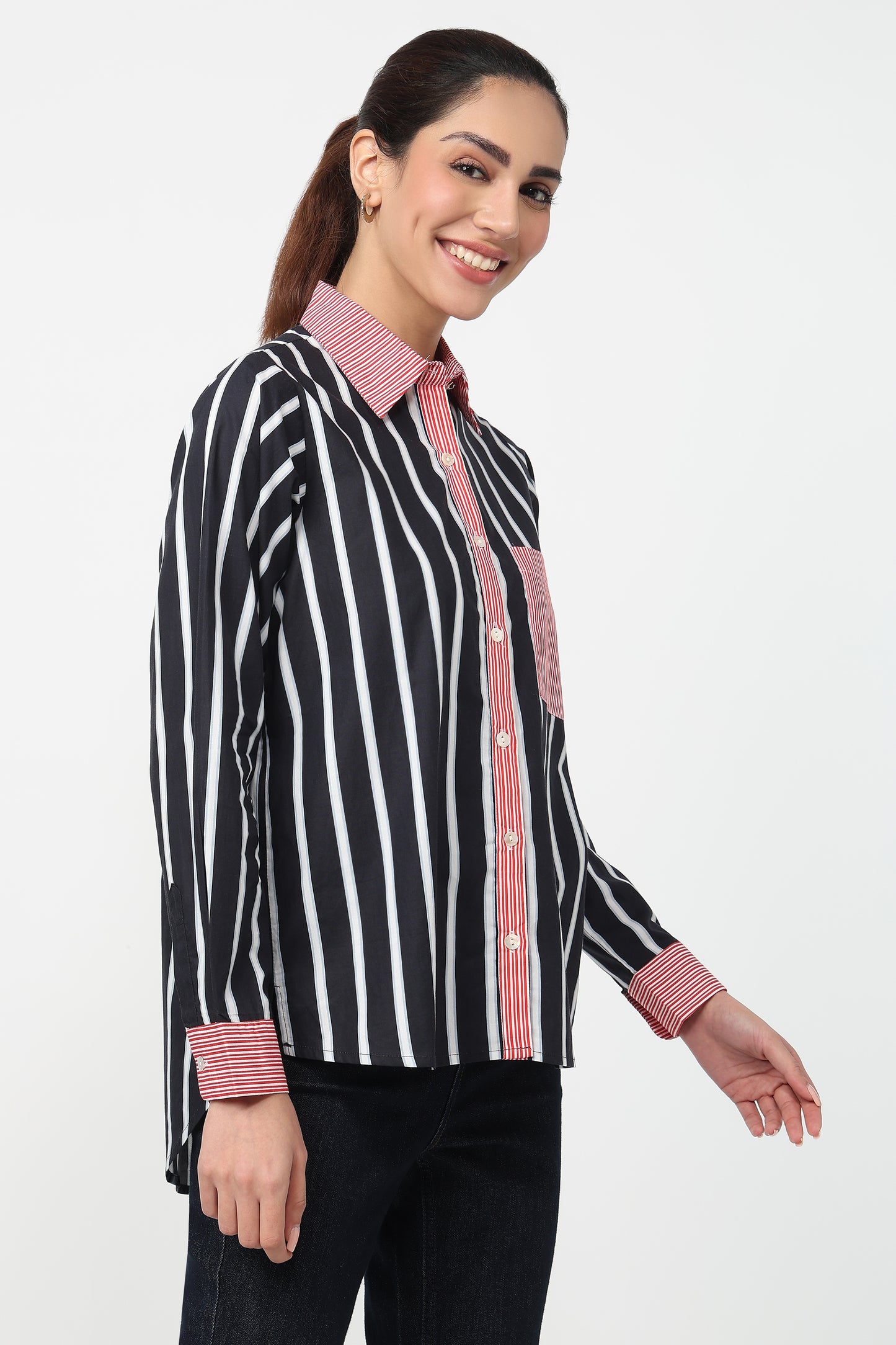 Contrast Stripe Shirt