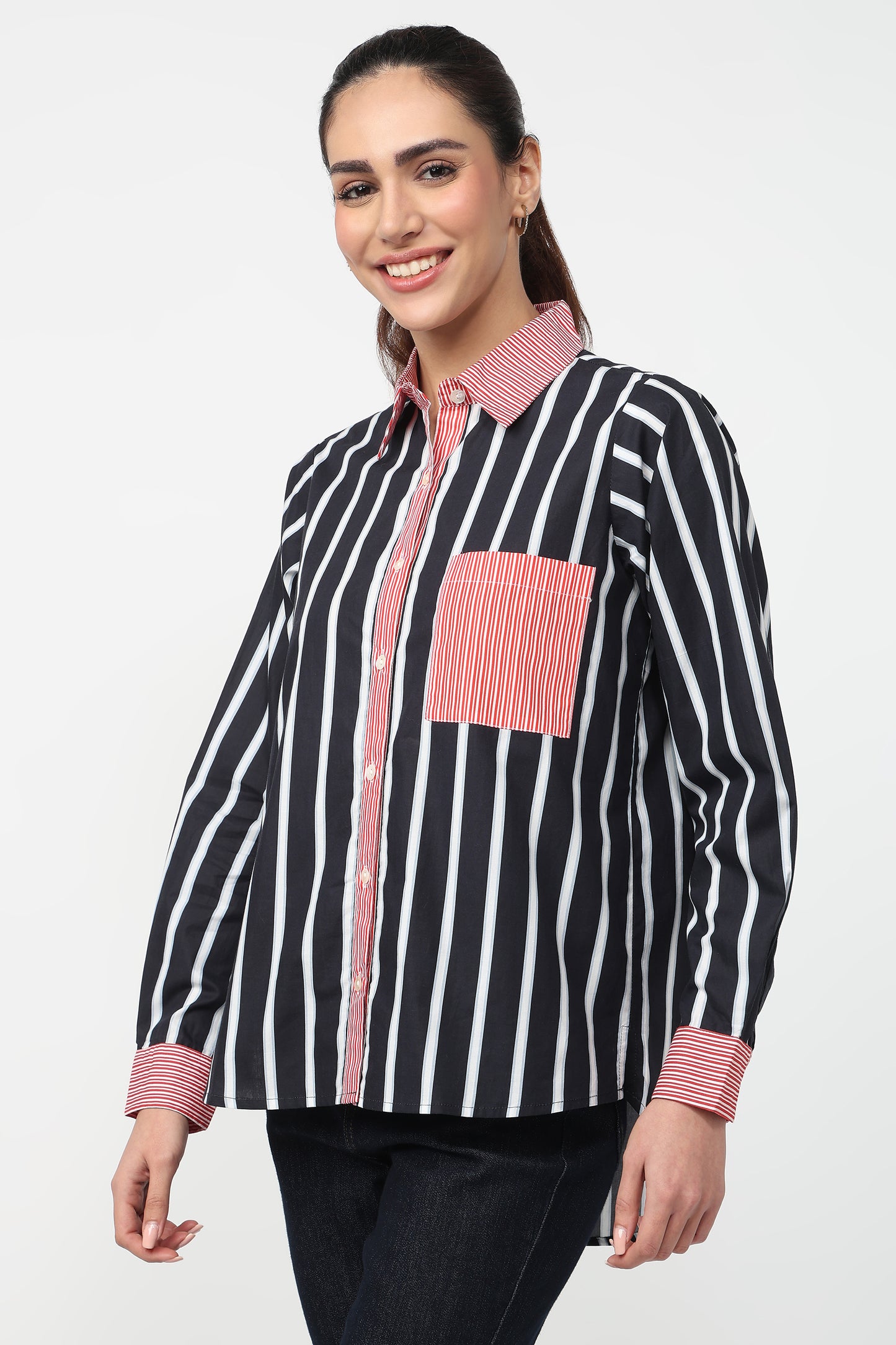 Contrast Stripe Shirt