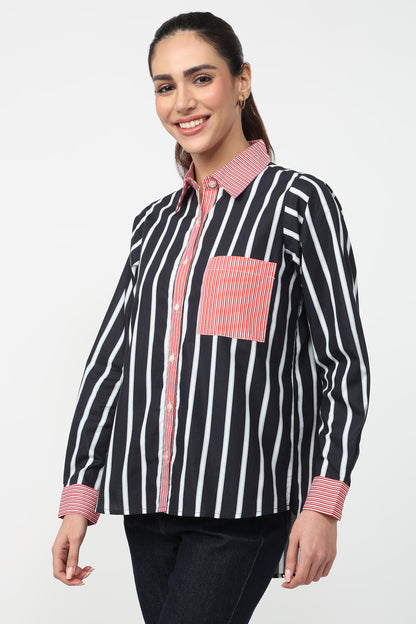 Contrast Stripe Shirt