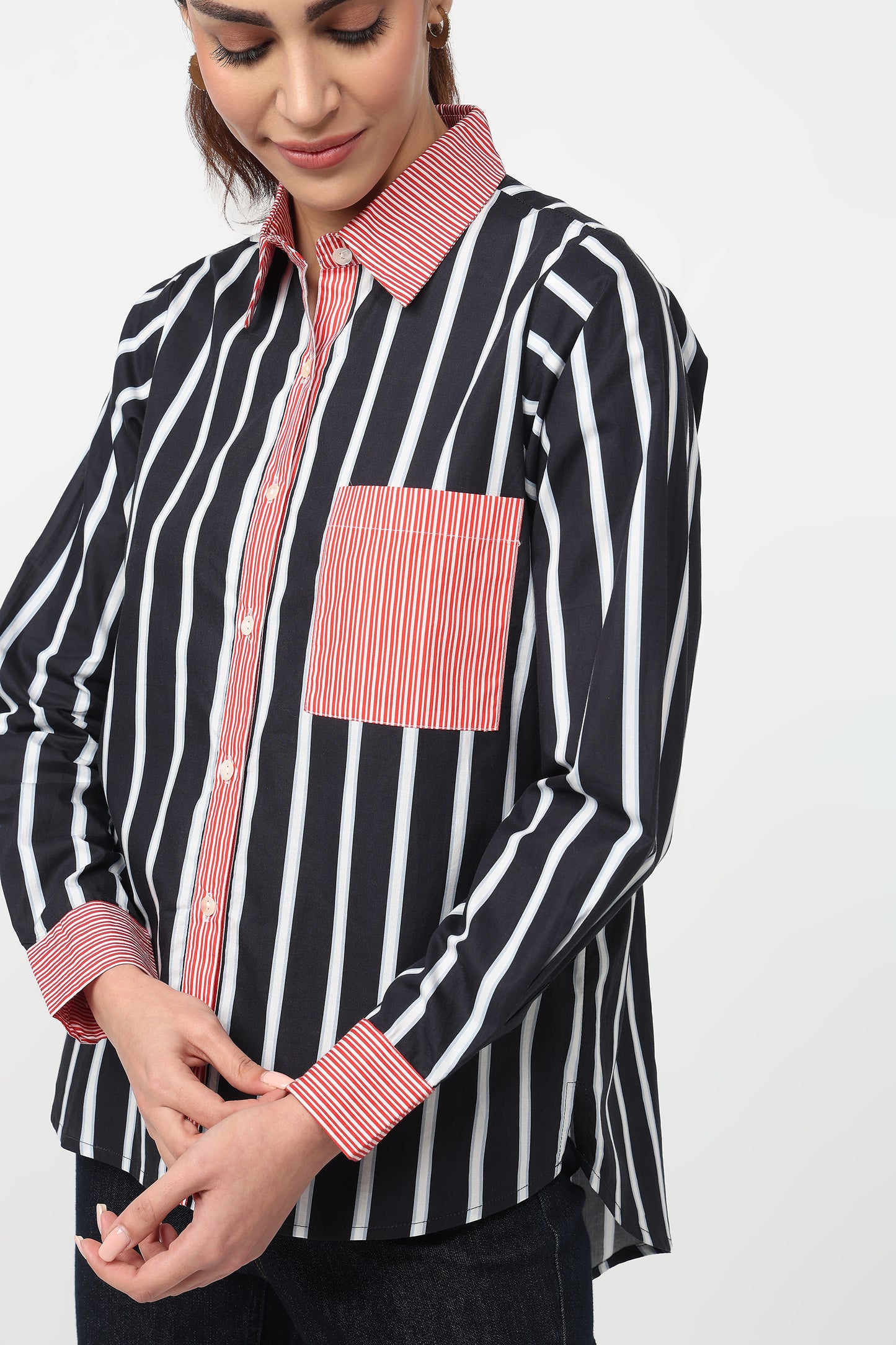 Contrast Stripe Shirt
