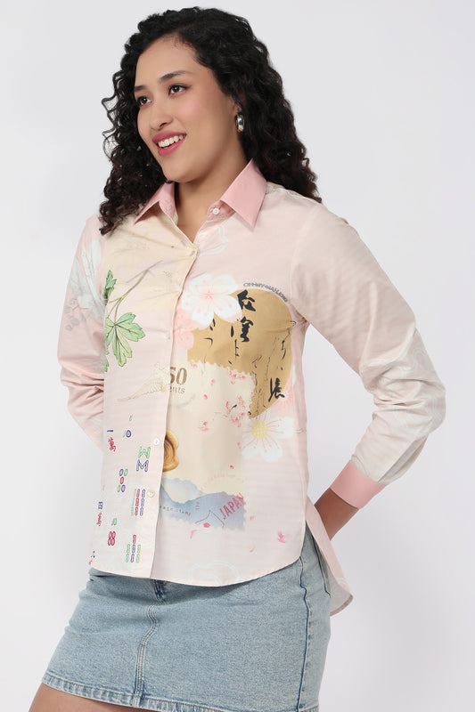 Sakura- Mahjong Shirt