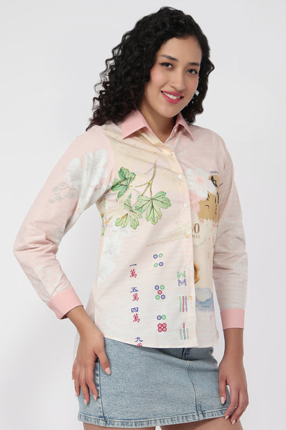 Sakura- Mahjong Shirt