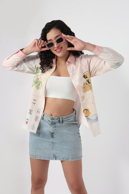 Sakura- Mahjong Shirt