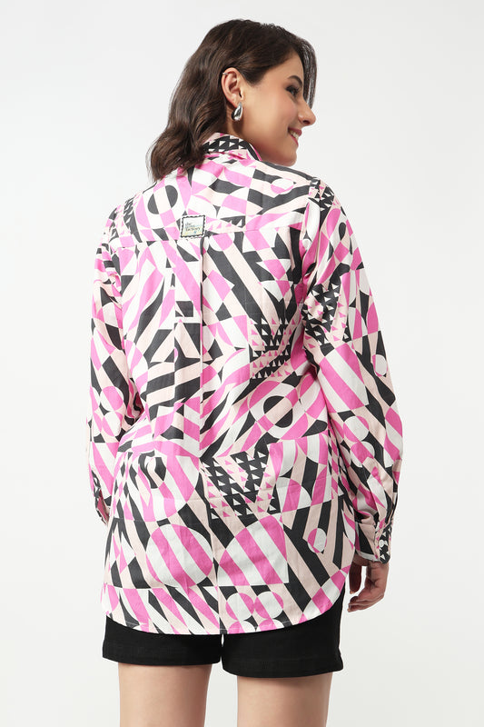 Pink Motion Shirt – printed shirt for women, view 2