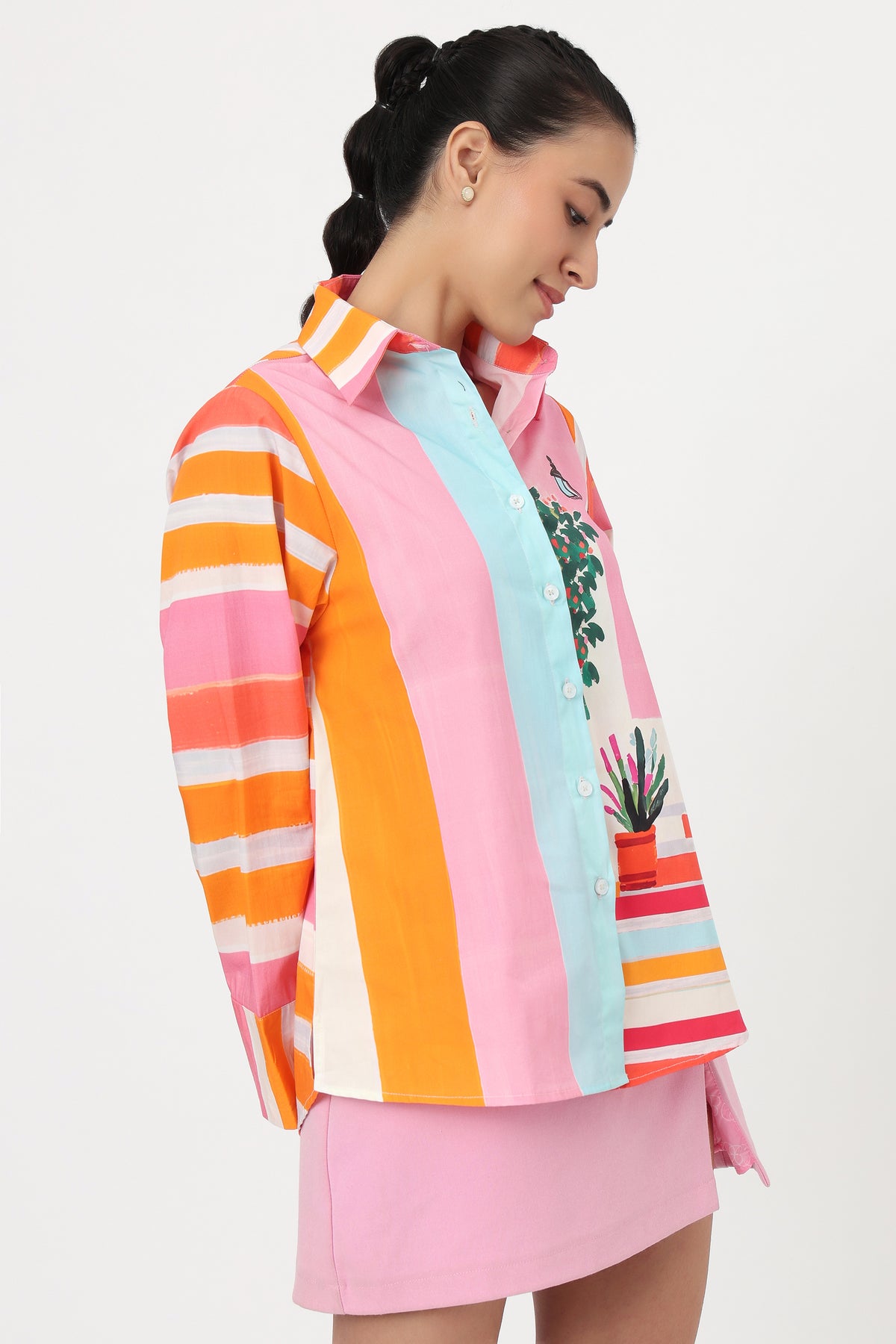 Sunset Garden Printed Shirt