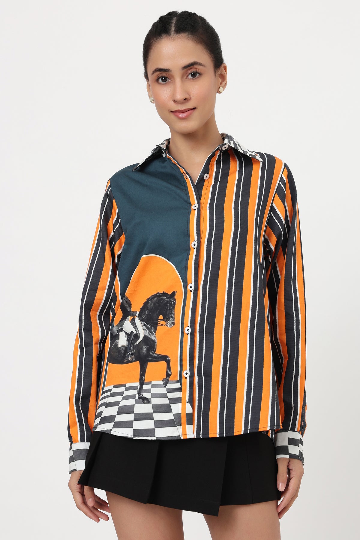Equestrian Stripes Printed Shirt