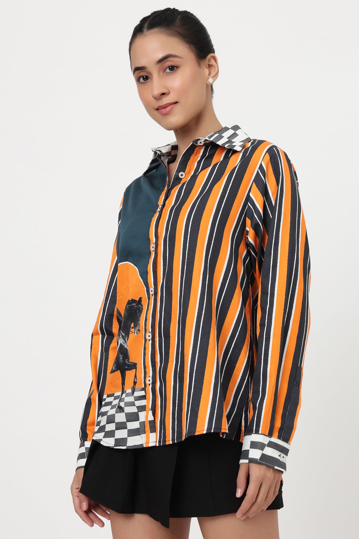 Equestrian Stripes Printed Shirt