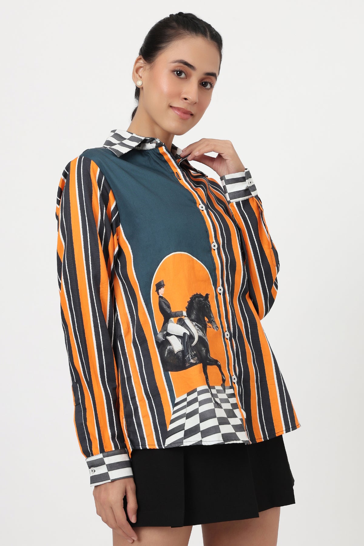 Equestrian Stripes Printed Shirt