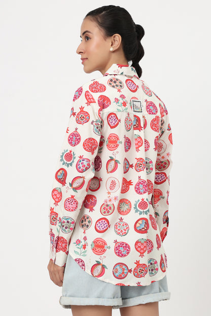 Pomegranate Bloom Printed Shirt