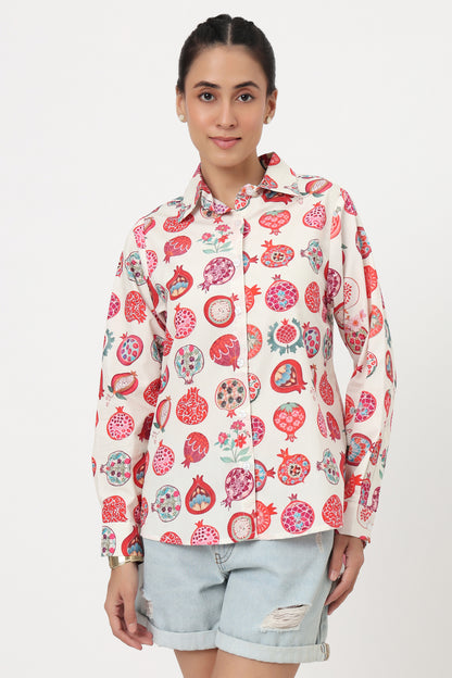 Pomegranate Bloom Printed Shirt