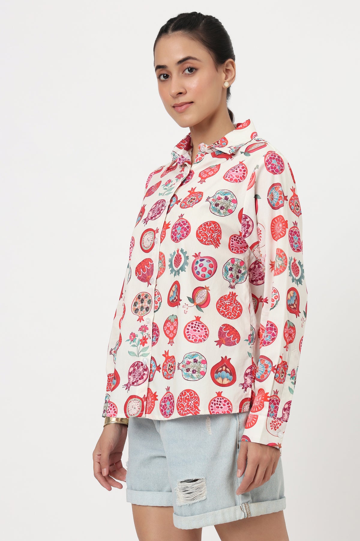 Pomegranate Bloom Printed Shirt