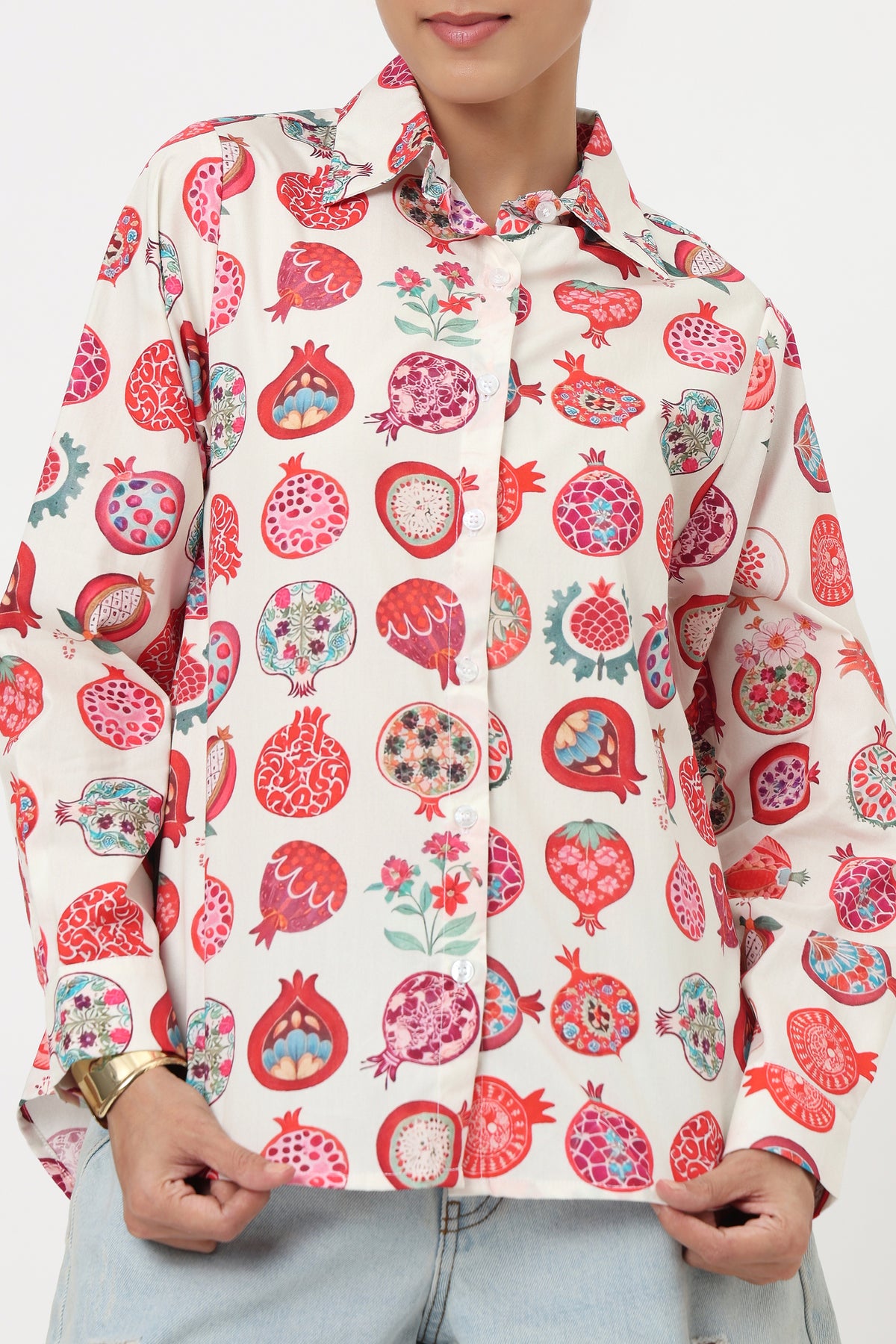 Pomegranate Bloom Printed Shirt