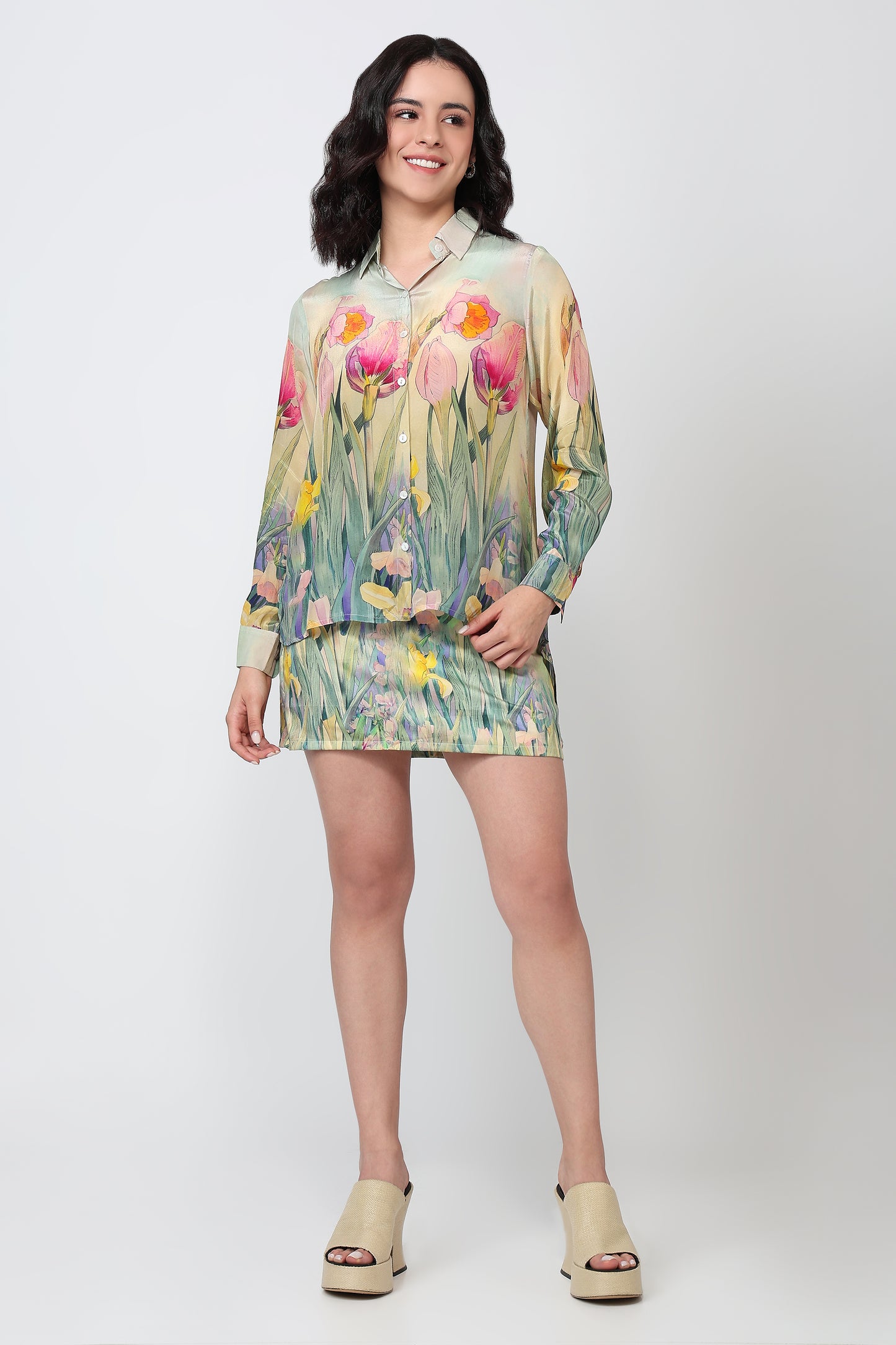Spring Garden Floral Skort Set