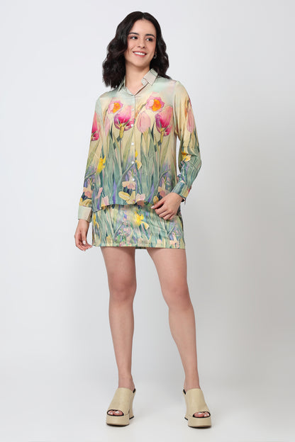 Spring Garden Floral Skort Set