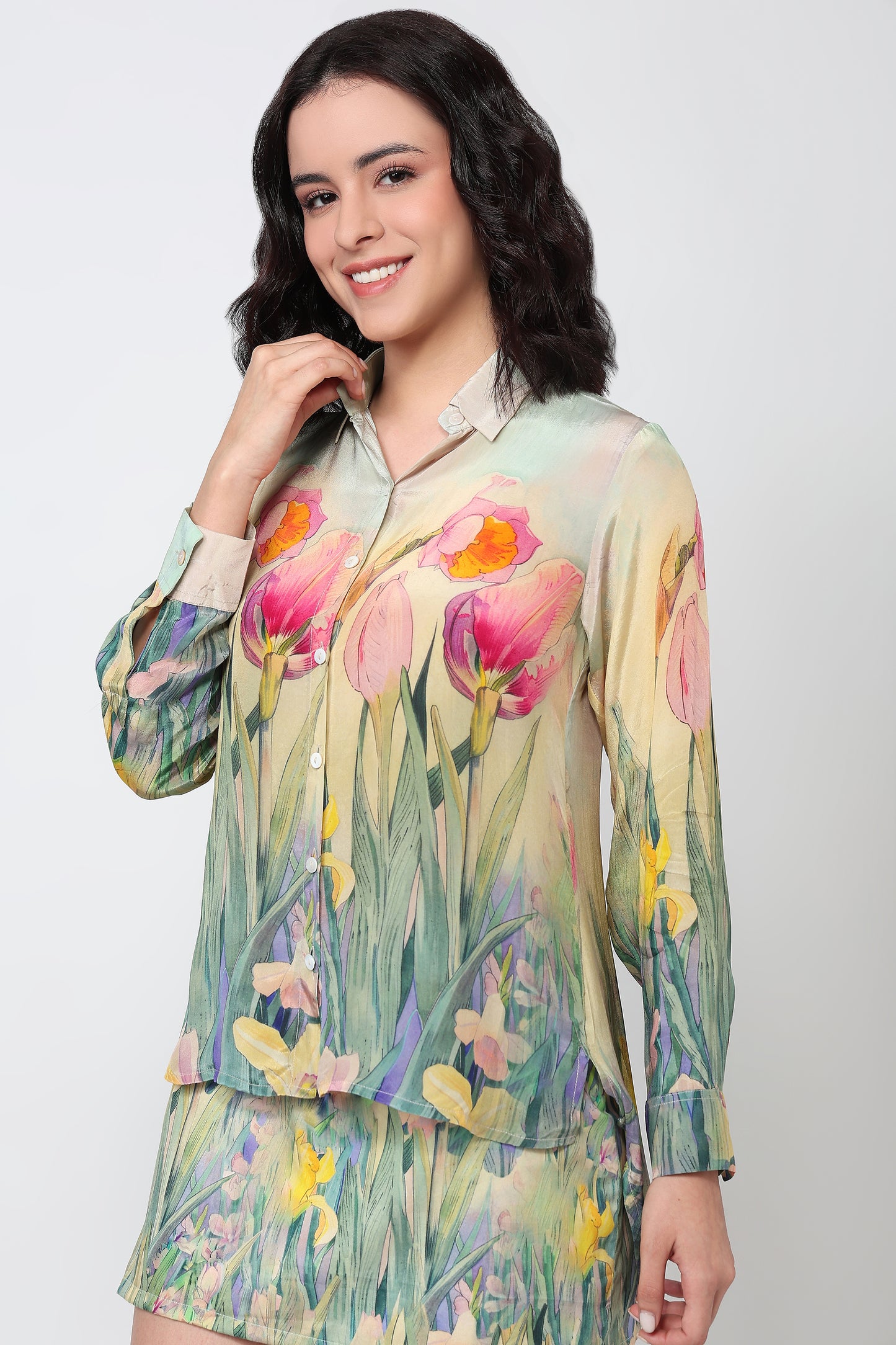 Spring Garden Floral Skort Set