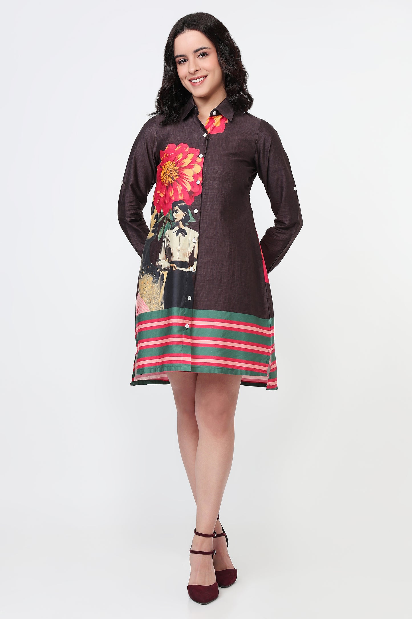 The Retro Graphic Bloom Dress