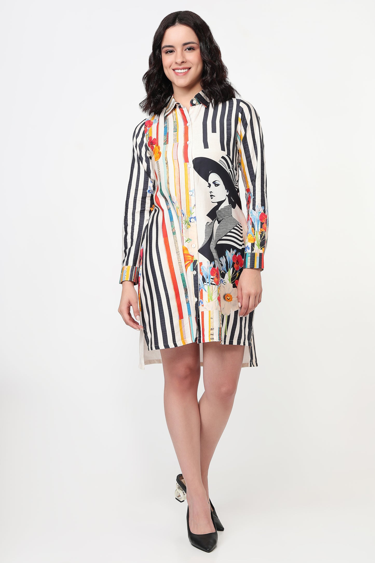 Modern Art Stripe Dress