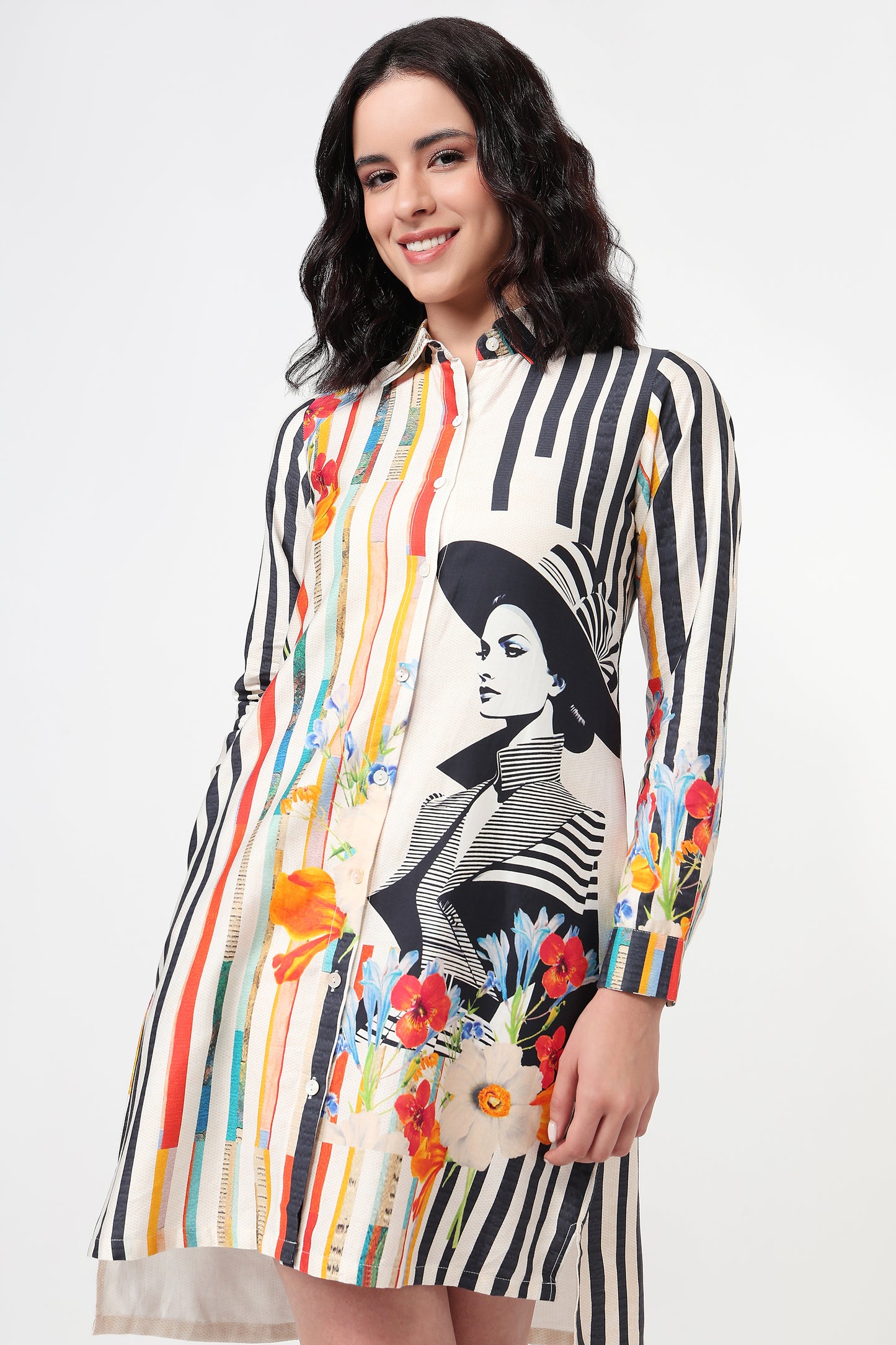 Modern Art Stripe Dress