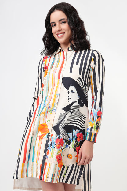 Modern Art Stripe Dress