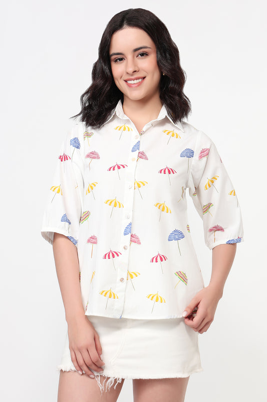 Summer Drizzle Printed Shirt