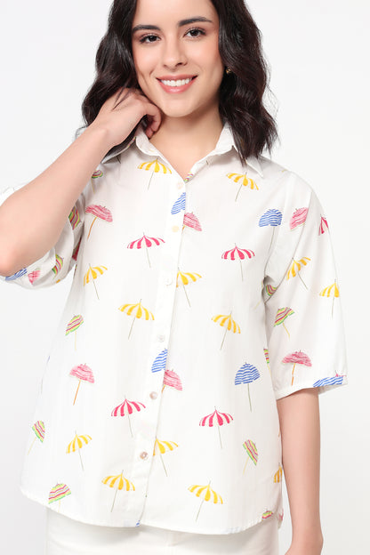 Summer Drizzle Printed Shirt