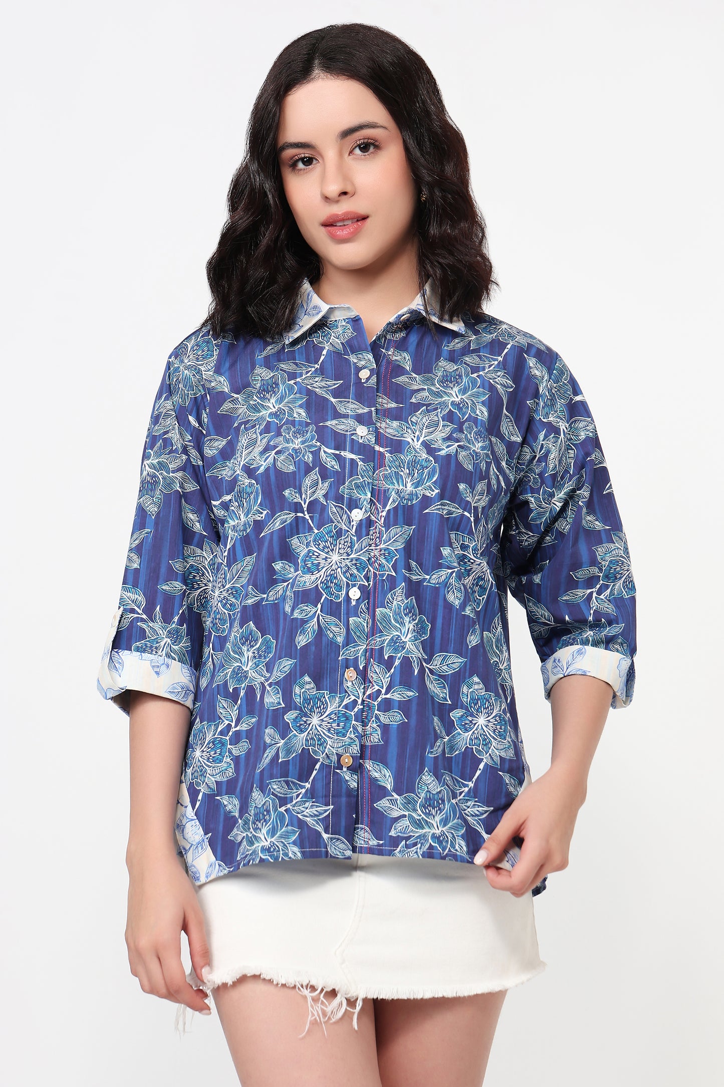 Blue Garden Floral Shirt