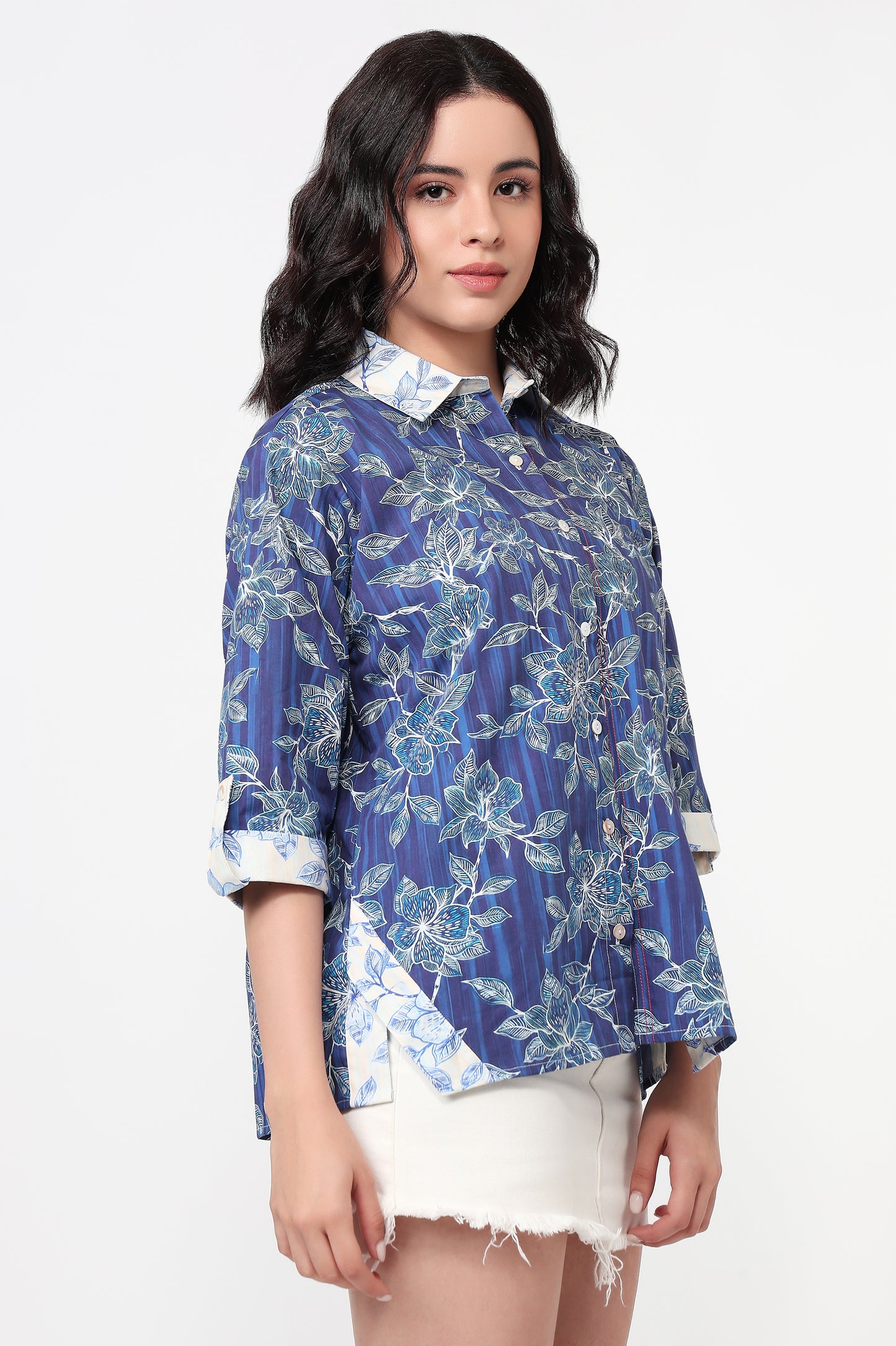 Blue Garden Floral Shirt