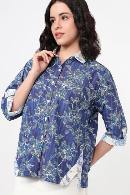 Blue Garden Floral Shirt